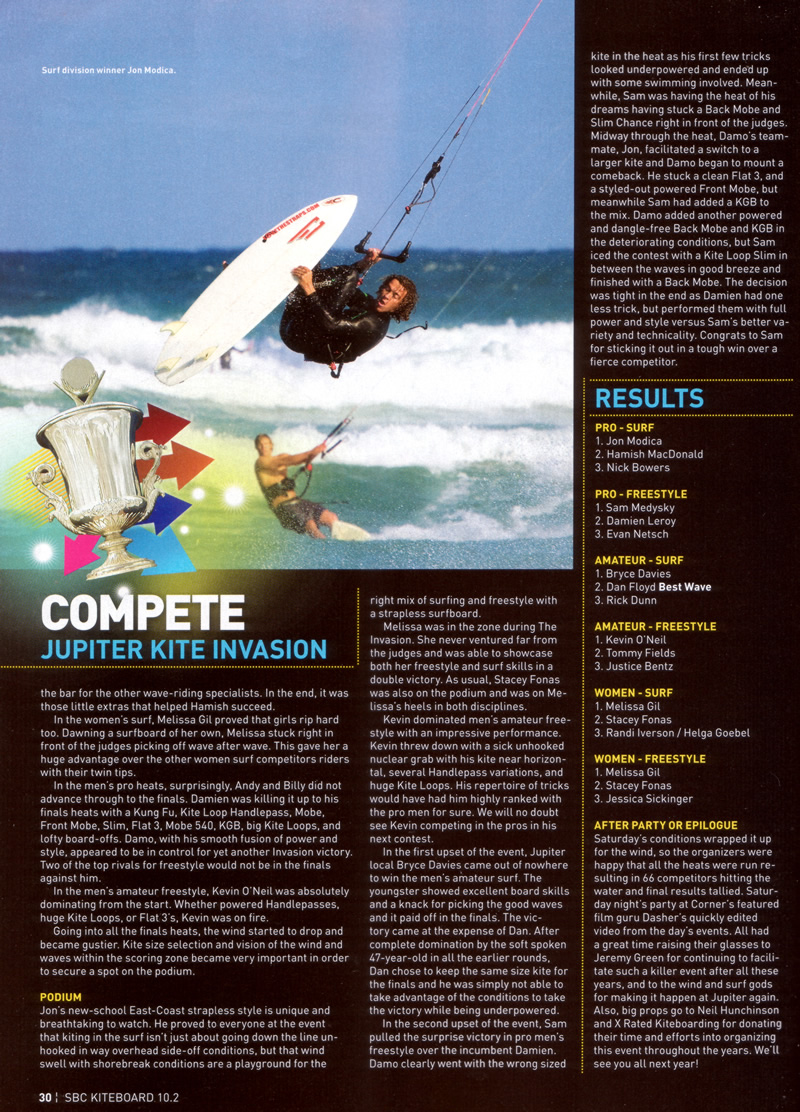 Jon pulled moves like this to win the 2009 Jupiter Kite Invasion