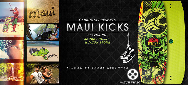 Jason Stone and Andre Phillip Wakeskating in Maui Kicks
